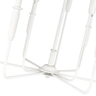9 Light 31.9 in. Textured White Chandelier