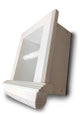 Tampa Recessed Solid Wood Toilet Paper Holder 7 x 8.5, White Enamel