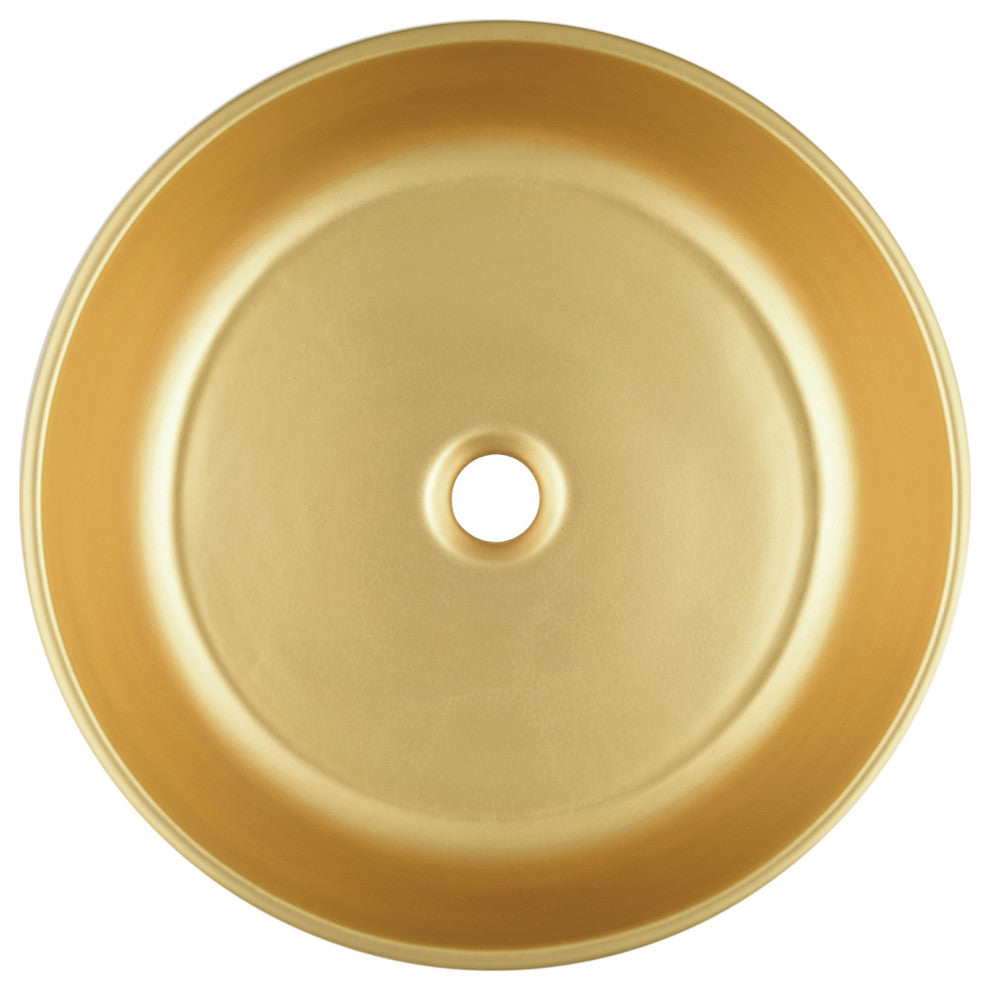 Bliss Bathroom Sink, 24k Matte Gold