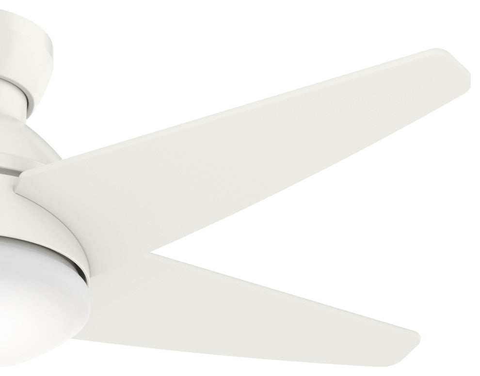 Casablanca 44" Isotope Ceiling Fan With Light Kit & Wall Control, Fresh White, Fresh White, 44"