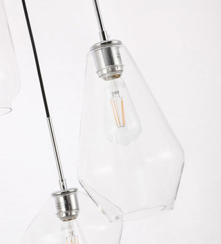 Elegant Lighting LD2268 Gene 3 Light 17"W Multi Light Pendant - Black