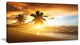 "Caribbean Seashore Sunset" Seascape Canvas Photo Print, 40"x20"