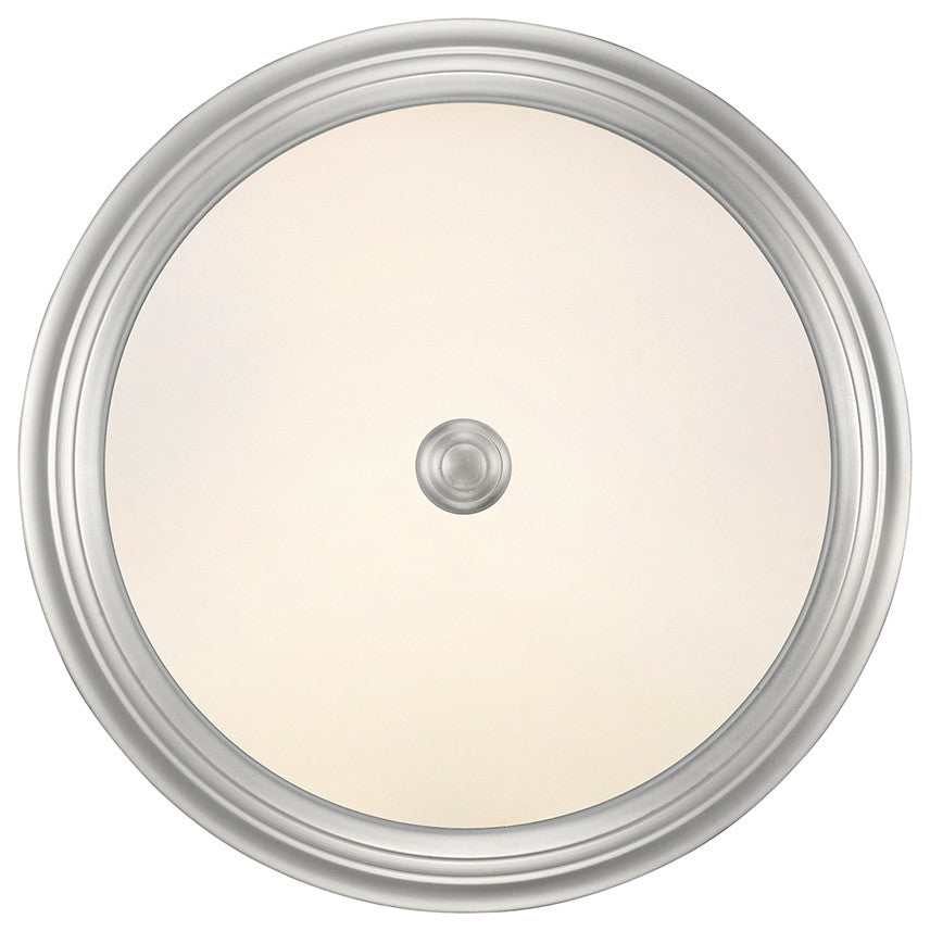 3 Light 15" Satin Nickel Flushmount