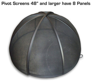 Master Flame 31" Diameter Fire Pit Screen, Pivot Model, Hybrid