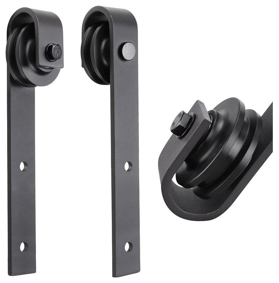 Barn Door 32 x 80, Planum 0770 Painted White, 6.6' Rail