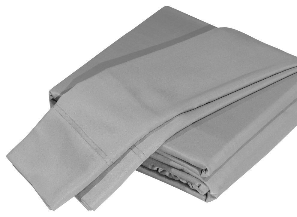DTY Bedding Premium 4-Piece Sheet Set 100% Bamboo Viscose, Silver Gray, Twin