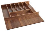 Walnut Trim To Fit Shallow Cutlery Drawer Insert Organizer, 20.63"