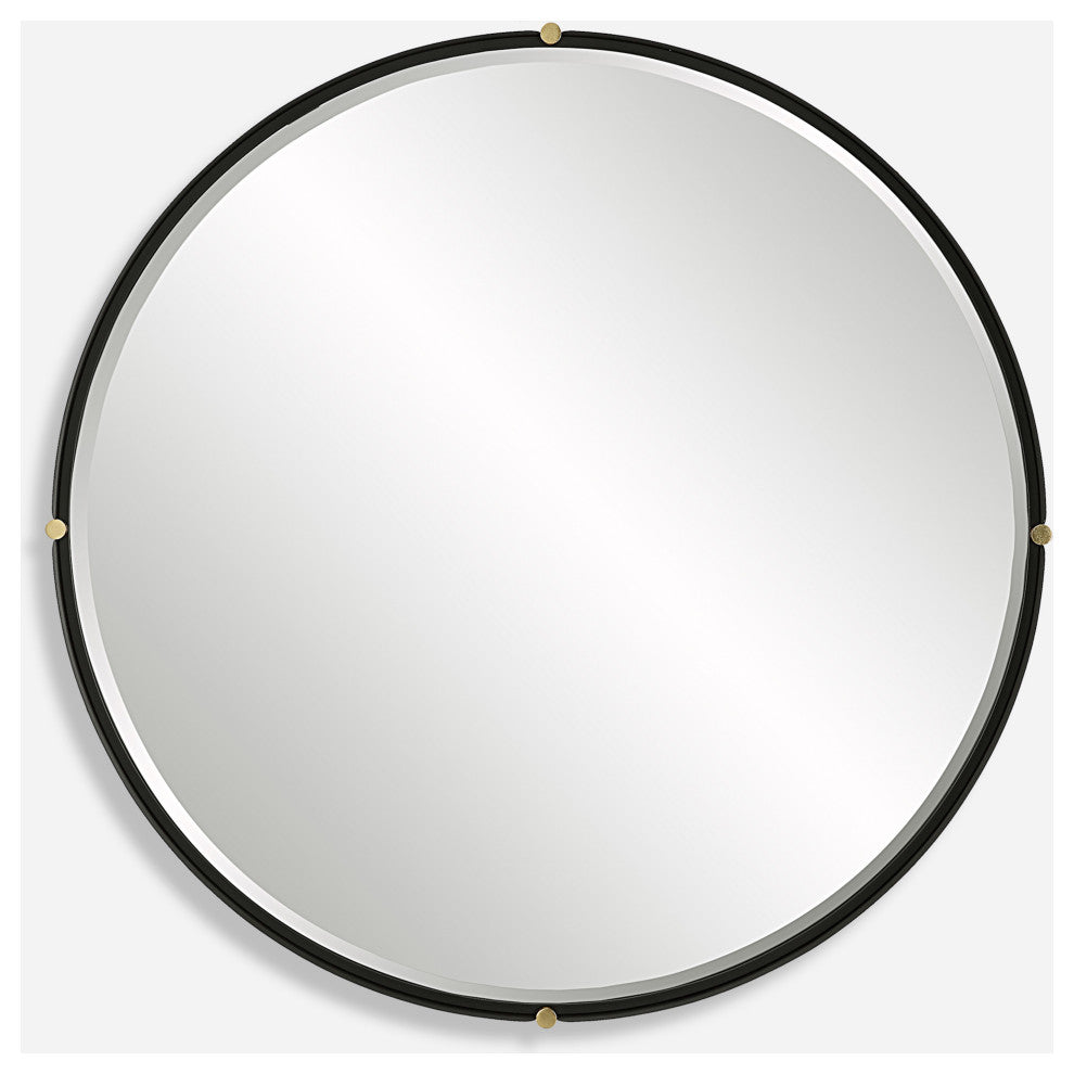 Uttermost 09939 Bonded 48-7/8" Diameter Circular Beveled Accent - Black