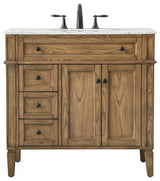 Elegant VF12536DW 36" Single Bathroom Vanity, Driftwood