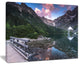 "Wooden Foot Bridge Over Lake" Canvas Print