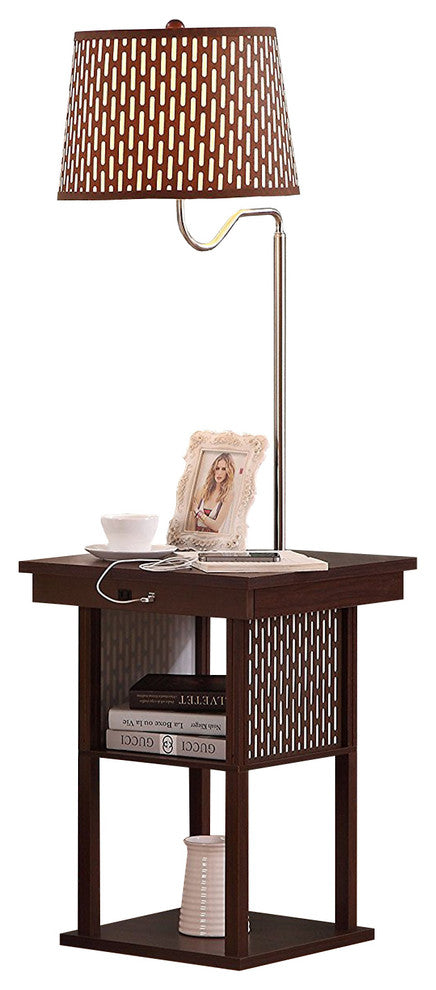 Brightech - Madison LED Floor Lamp with USB Charging Ports - Mid Century Modern,