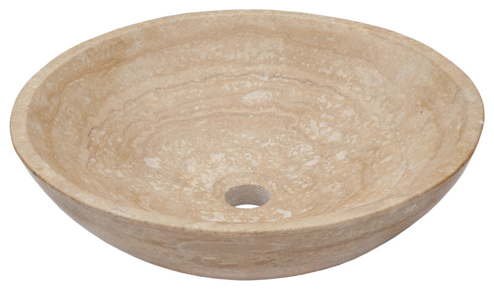 Beige Travertine Vessel Sink