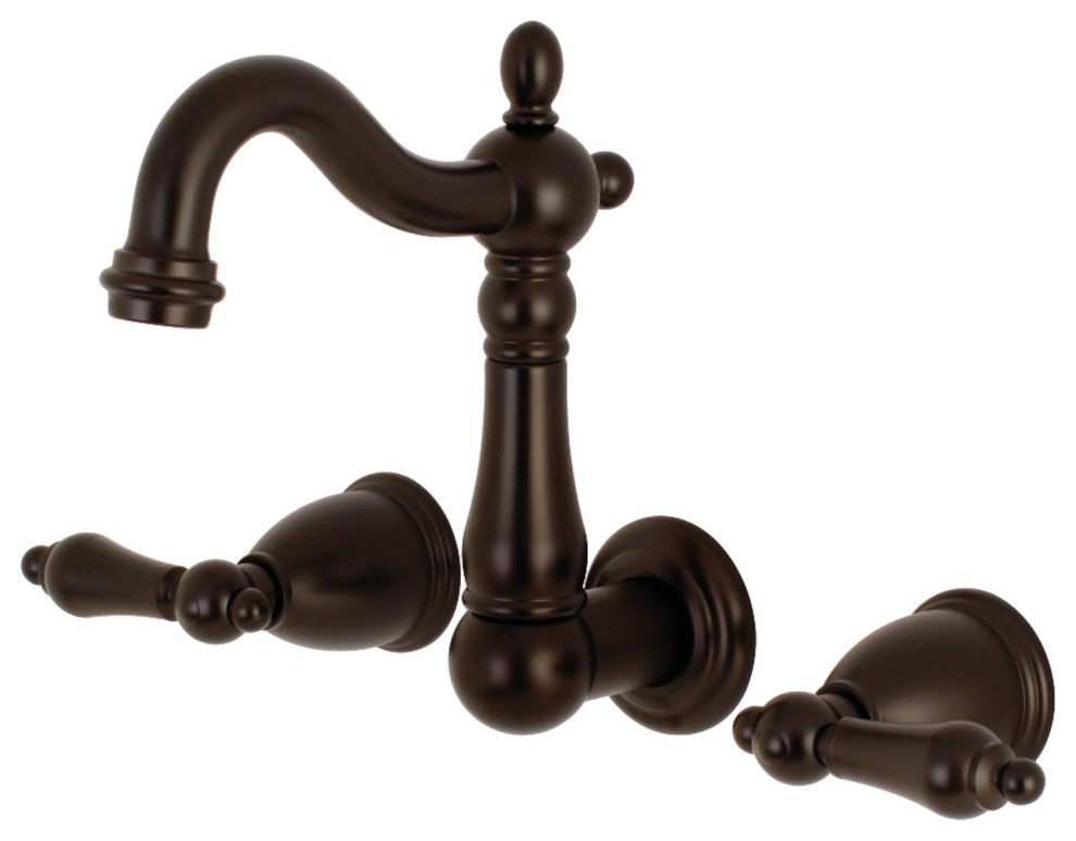 Kingston Brass Wall Mount Bathroom Faucet, Oil Rubbed Bronze