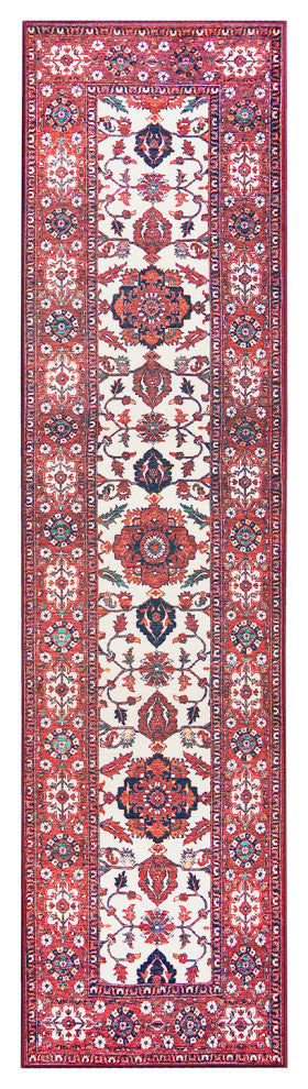 My Magic Carpet Ramage Maroon Rug, 2.5'x10'