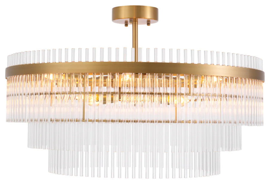 Glass Rods Tiered Ceiling Lamp, Eichholtz East