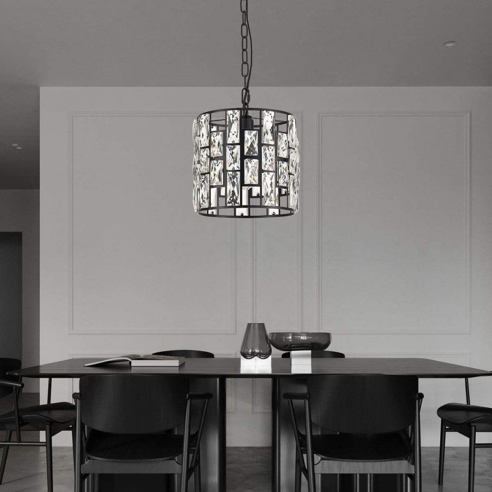 Crystal Hanging Lamp, Plug In, Swag, Cage Lighting