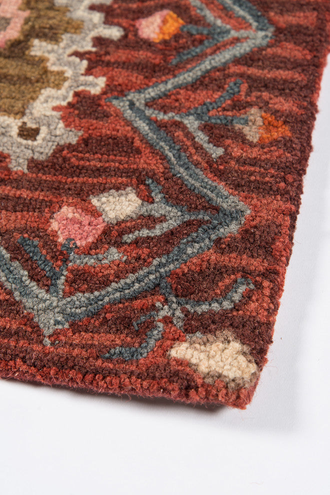 Tangier Hand-Hooked Rug, Red, 3''6"x5''6"
