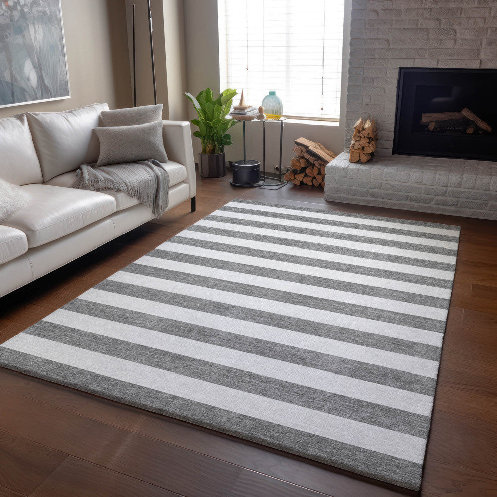 Premium Machine Washable Mayfield AMF528 Gray 8' x 10' Rug
