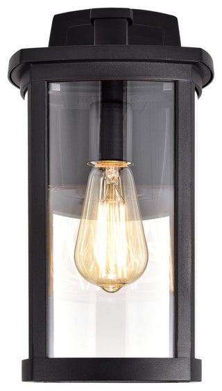 CHLOE Lighting QUILL Transitional 1-Light Textured Black Outdoor Wall Sconce