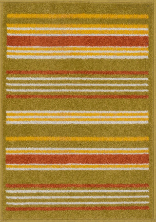 Loloi Terrace Collection Rug, Citron and Multi, 3'x3' Round