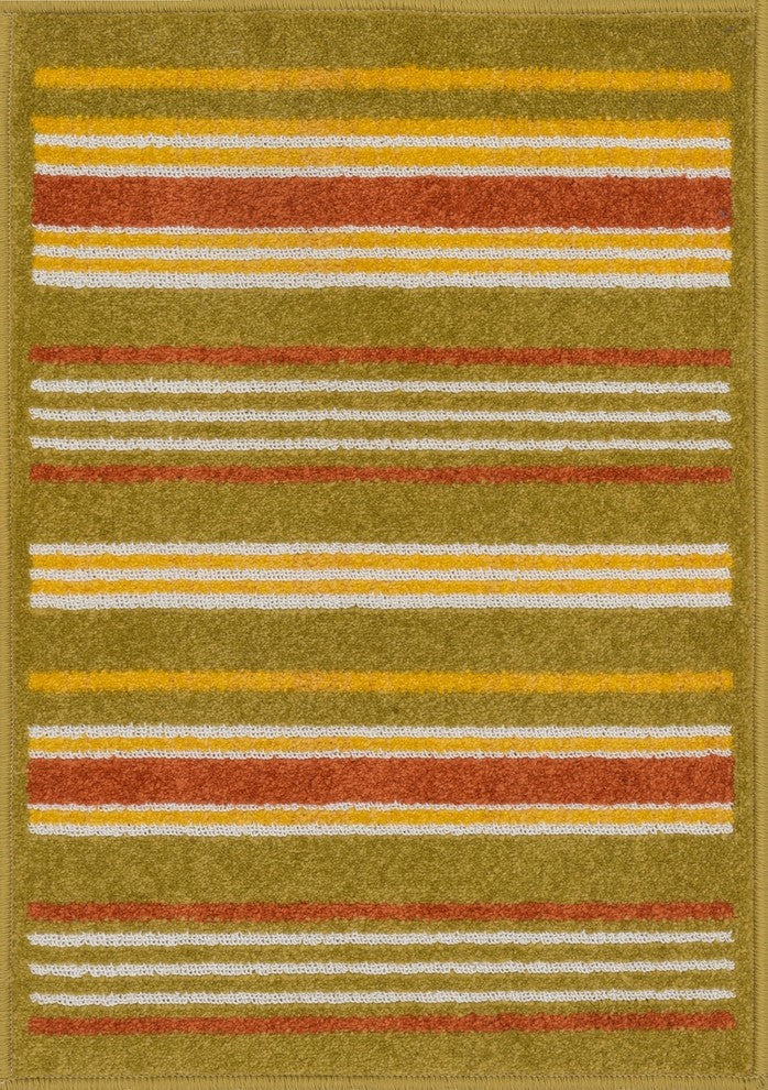 Loloi Terrace Collection Rug, Citron and Multi, 3'x3' Round