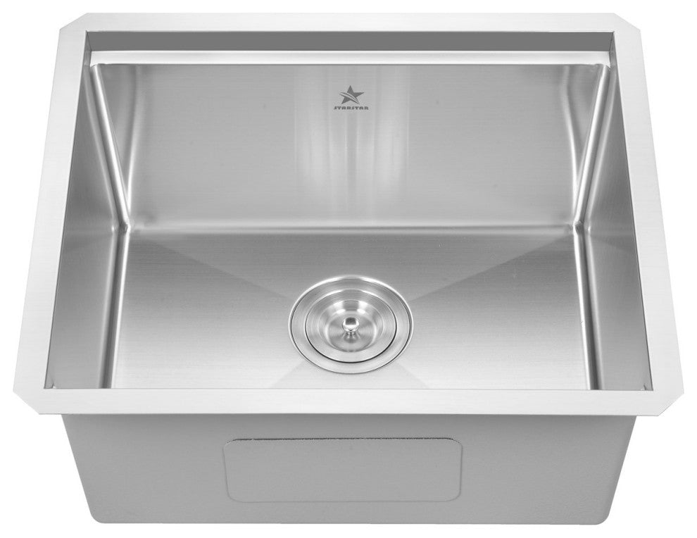 STARSTAR Workstation Ledge Undermount Single Bowl 304 Stainless Steel, 23 X 19