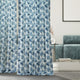 Artemis Printed Cotton Curtain Single Panel, Artemis Blue, 50wx96l