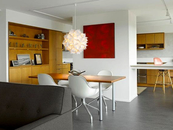 Spades Hanging Pendant Lamp, White, Deluxe