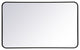 Elegant Decor MR802440BK Soft Corner Metal Rectangular Mirror, 24"x40"