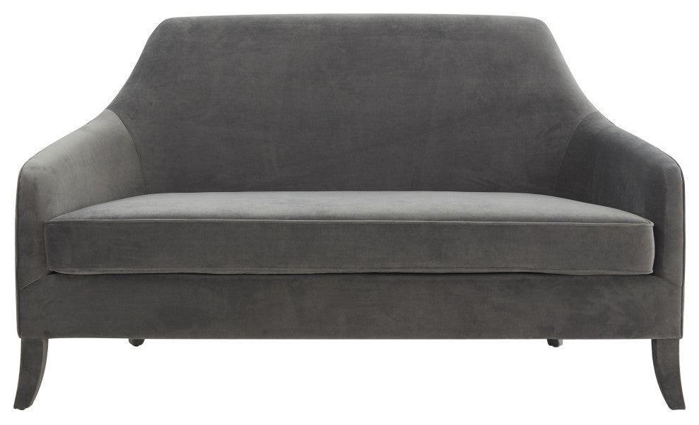 Neveah Gray Velvet Loveseat