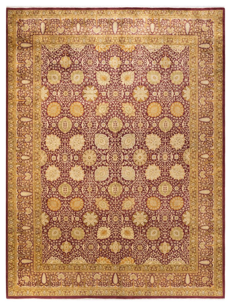 Mogul, One-of-a-Kind Hand-Knotted Area Rug Purple, 8' 10 x 11' 10