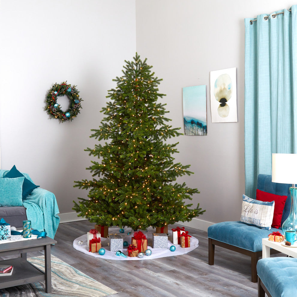 7.5' South Carolina Spruce Real Touch Faux Xmas Tree W/650, Multifunction Lights
