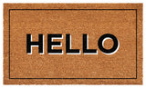 Calloway Mills Hello With Border Doormat, 24" X 36" X 0.60"