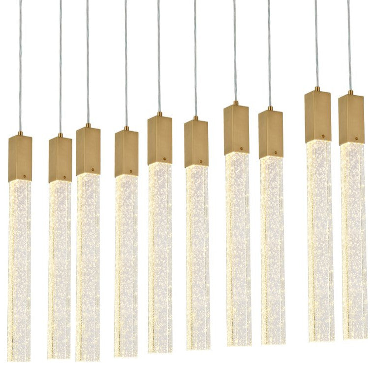 Wade 10-Light Pendant, Satin Gold