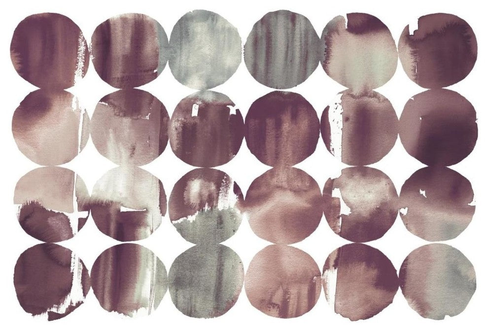 "Spring Dots Plum" Digital Paper Print by Elyse DeNeige, 38"x26"