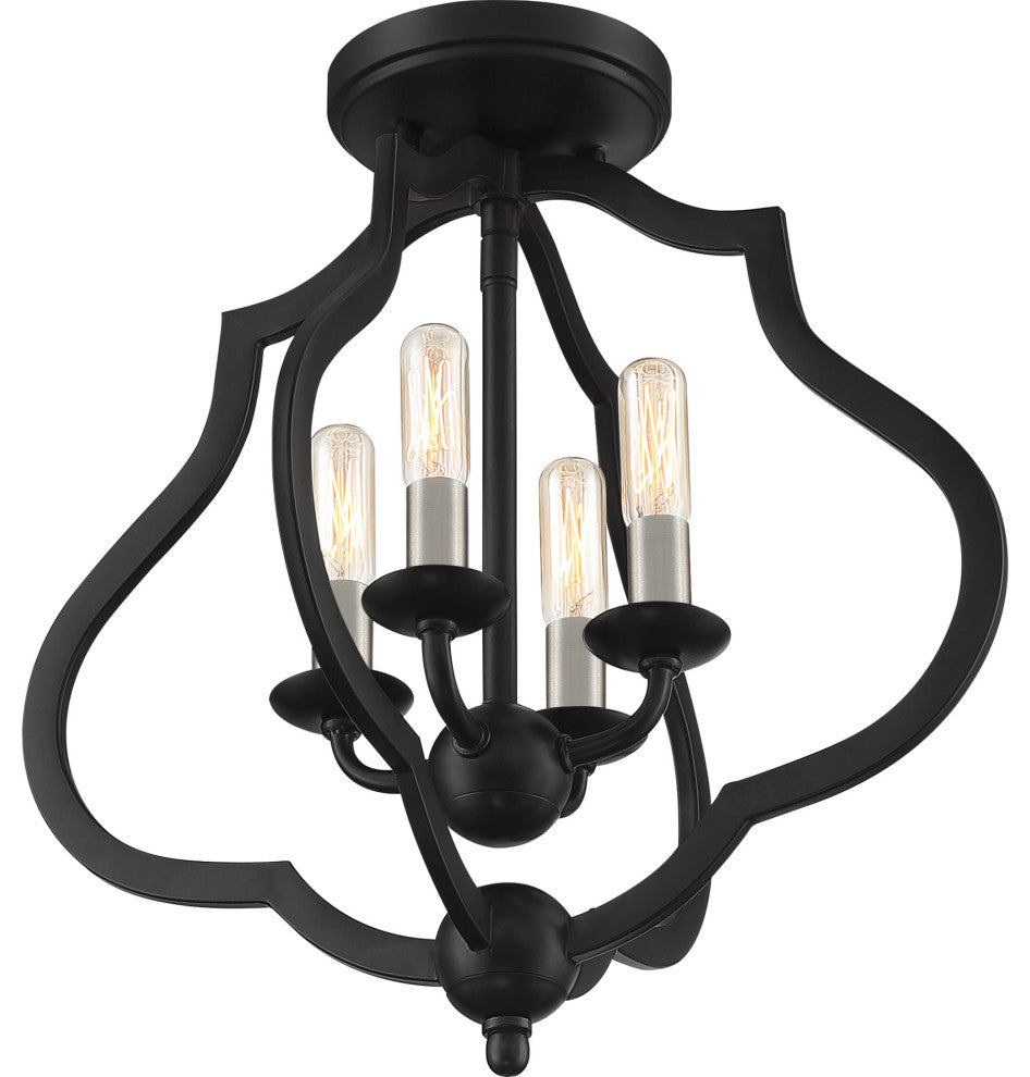 Quoizel OKF1715 O'Keefe 4 Light 15"W Semi-Flush Ceiling Fixture - Antique White