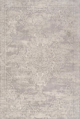 Alhambra Ornate Medallion Modern Runner Rug, Ivory, 8'x10'