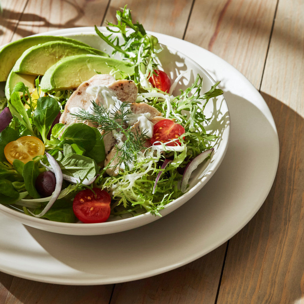 Porto by Stone Lain Semplice Stoneware Dinnerware Set, White Matte, 24-Piece