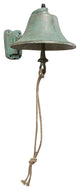6" Aluminum Bell With Verdi Green Finish and Wall Mount