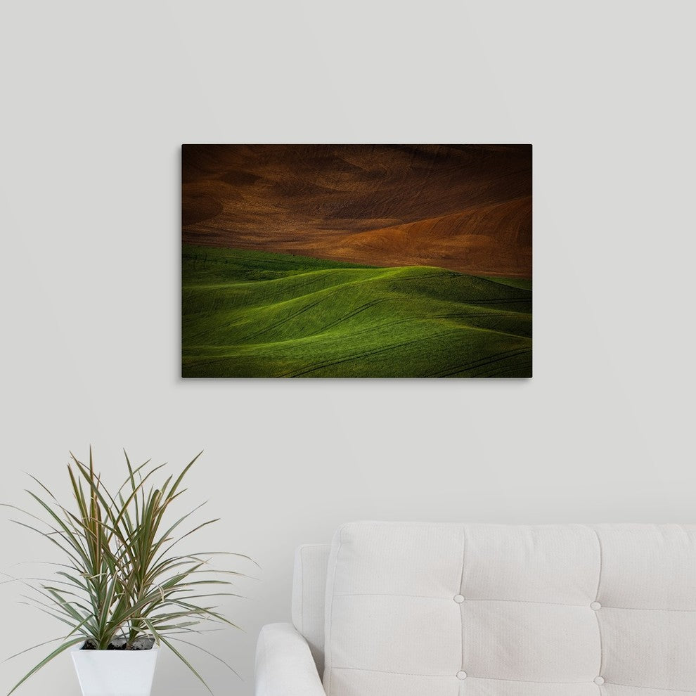 "Landwriting I" Wrapped Canvas Art Print, 24"x16"x1.5"
