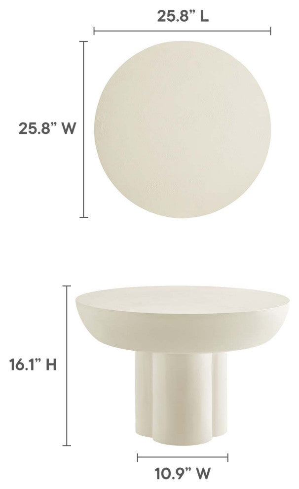 Caspian Round Concrete Coffee Table