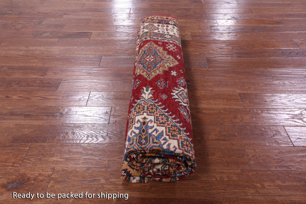 Super Kazak Geometric Handmade Rug 8' 5" X 9' 10" Q10610