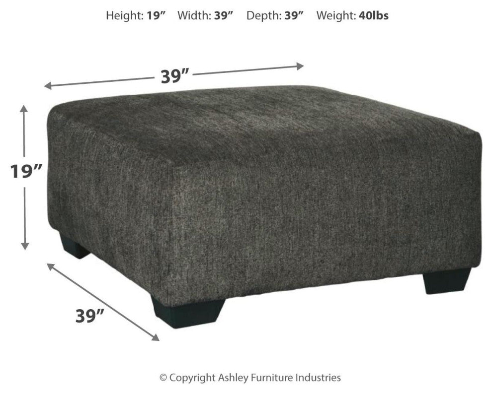 Ballinasloe Smoke Oversized Accent Ottoman