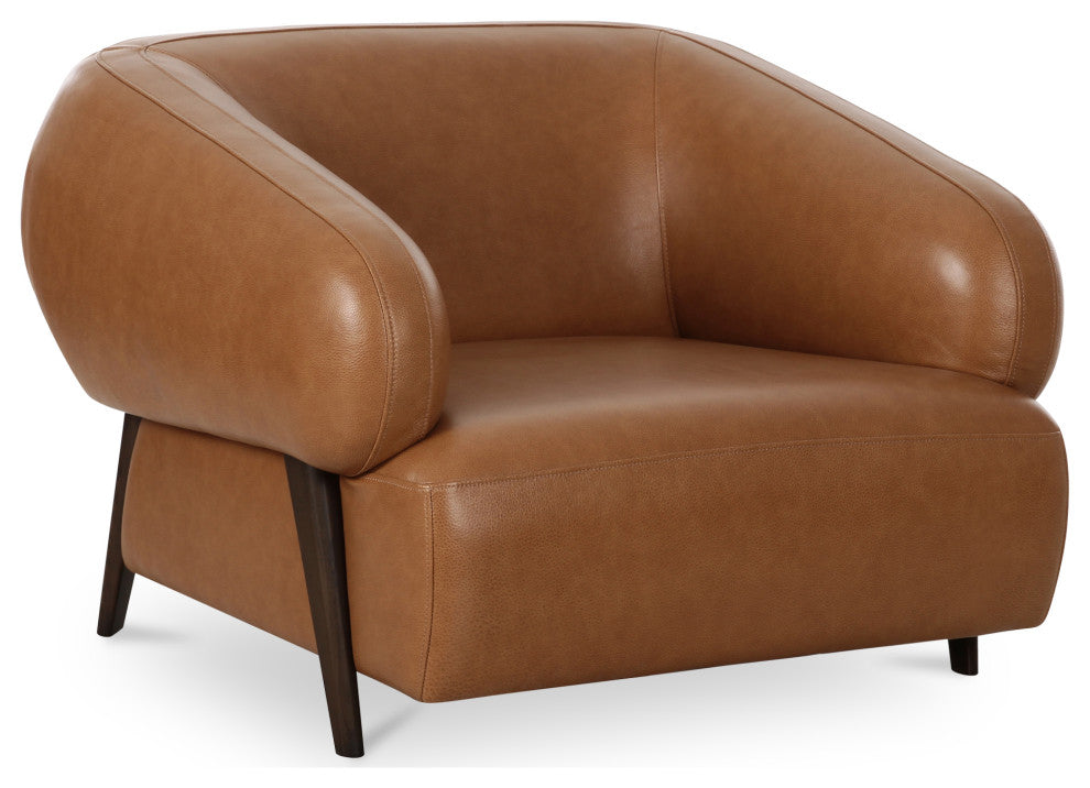 Devlin Lounge Chair Tan Leather