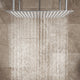 Monreale 20"x40" Brushed Nickel Rainfall Shower System and 3 Body Jets, Non Led