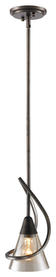 Golden Lighting Olympia Mini Pendant in Burnt Sienna