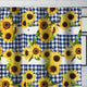 Barefoot Bungalow Sunflower Bath Shower Curtain, Gold 72x72