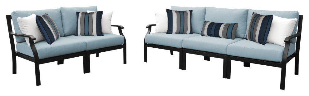 kathy ireland Madison Ave. 5 Piece Aluminum Patio Furniture Set 05a, Tranquil
