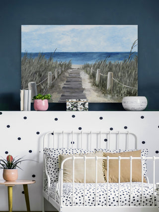 "Beach Wood Path" Painting Print on Wrapped Canvas, 12"x8"
