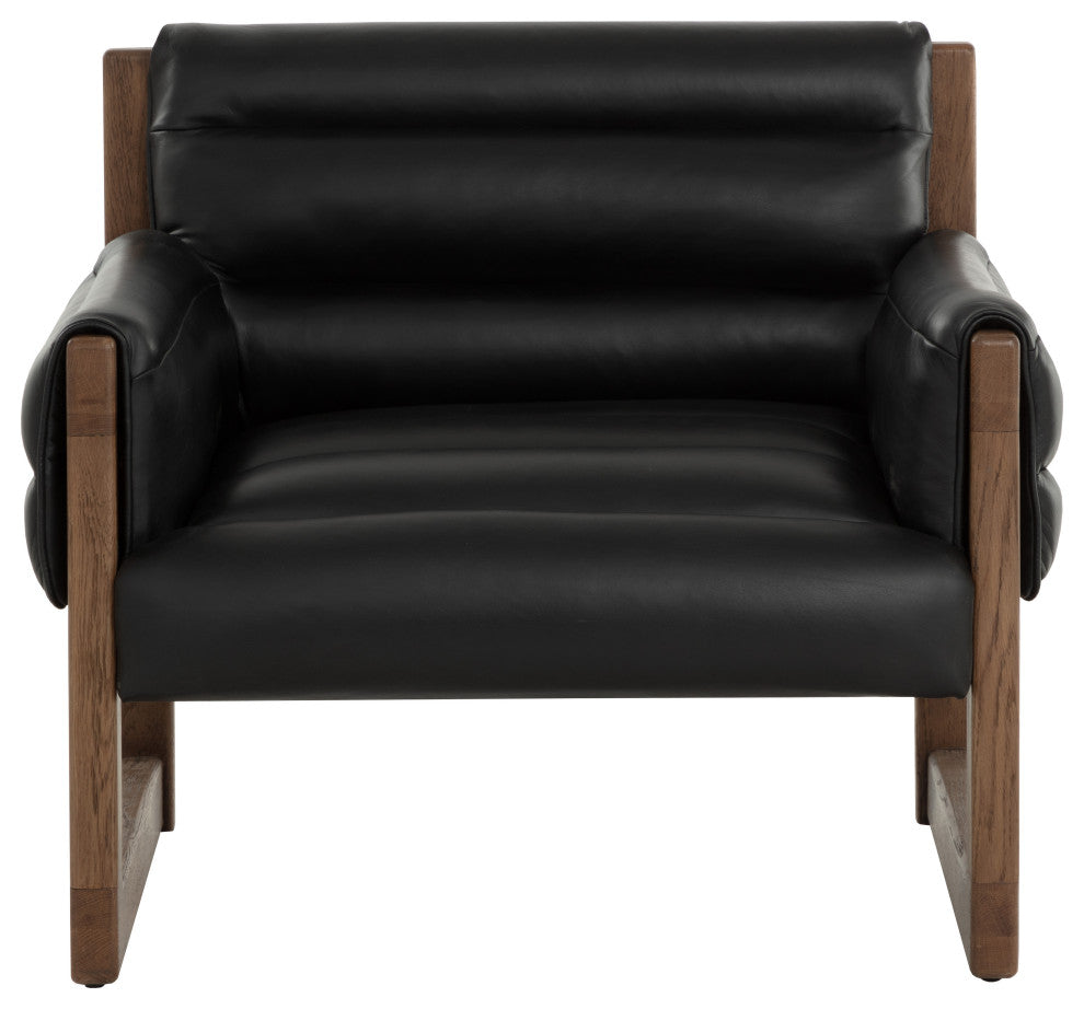 Ferguson Lounge Chair, Vintage Black Night Leather